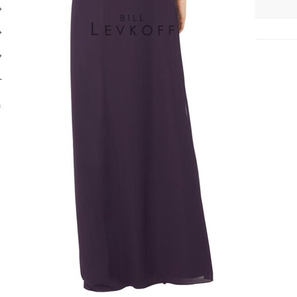 BILL LEVKOFF 1603 Bridesmaid Gown Dress Chiffon Navy Blue 10 NWT - Picture 5 of 5